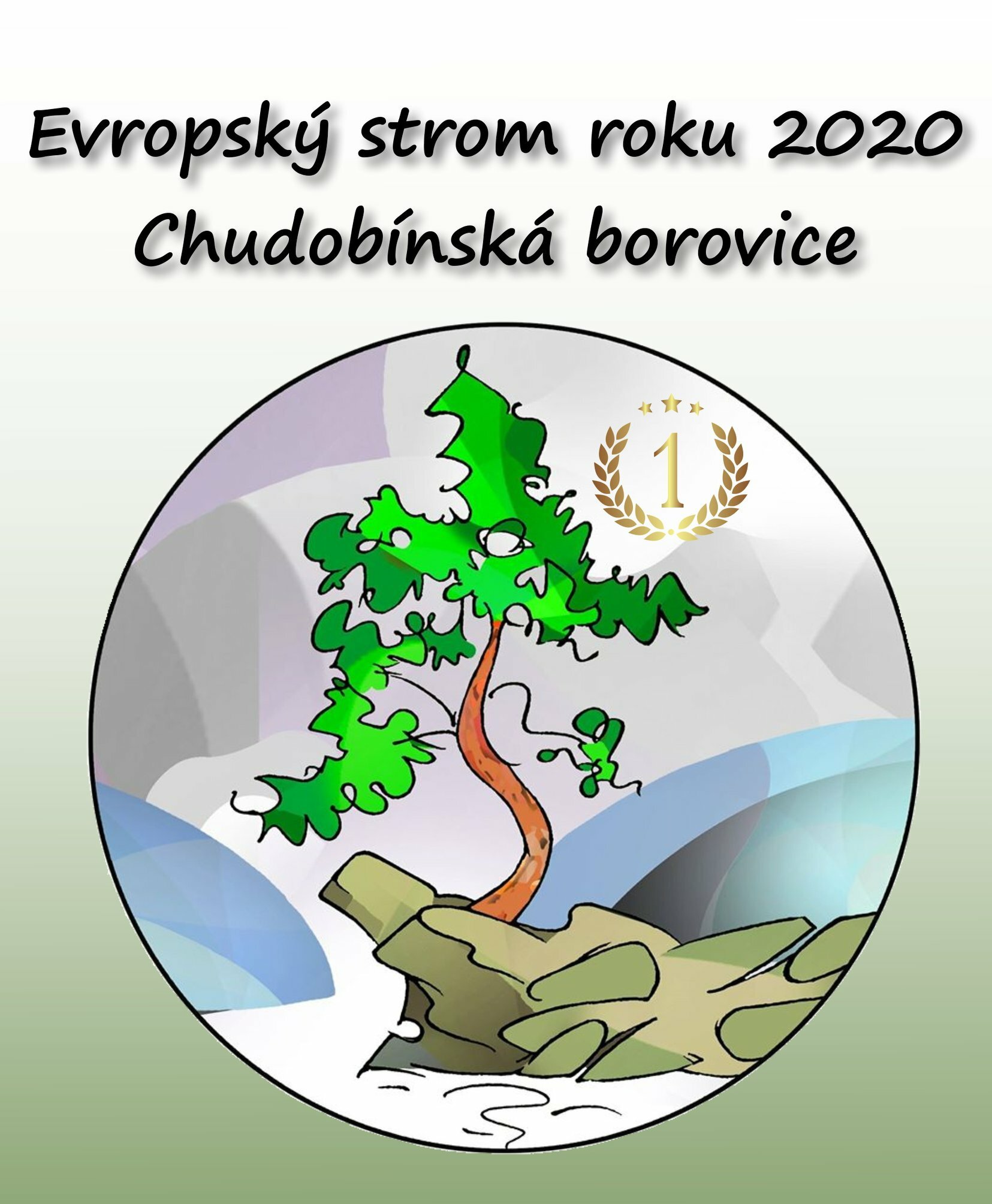 Znak Evropský strom roku Chudobínská borovice