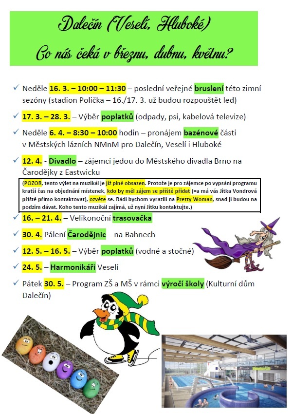 Jarní akce ve vesnici plakátek