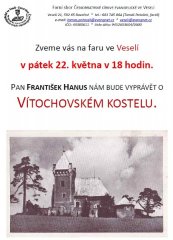 Beseda o Vítochovském kostele - plakátek