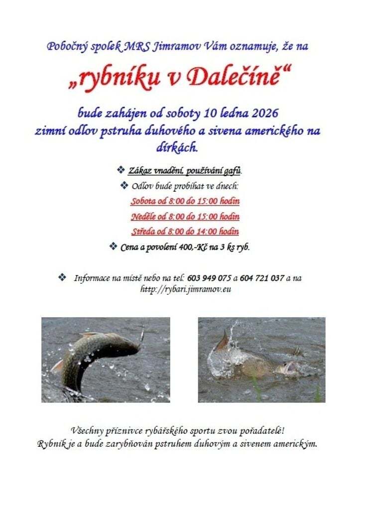 Chytání na dírky . Dalečín plakátek