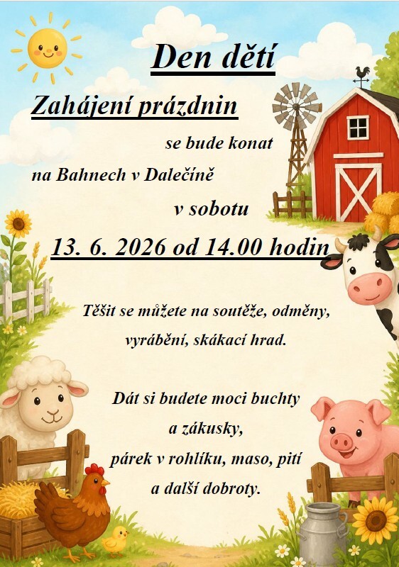 Dětský den Dalečín plakátek