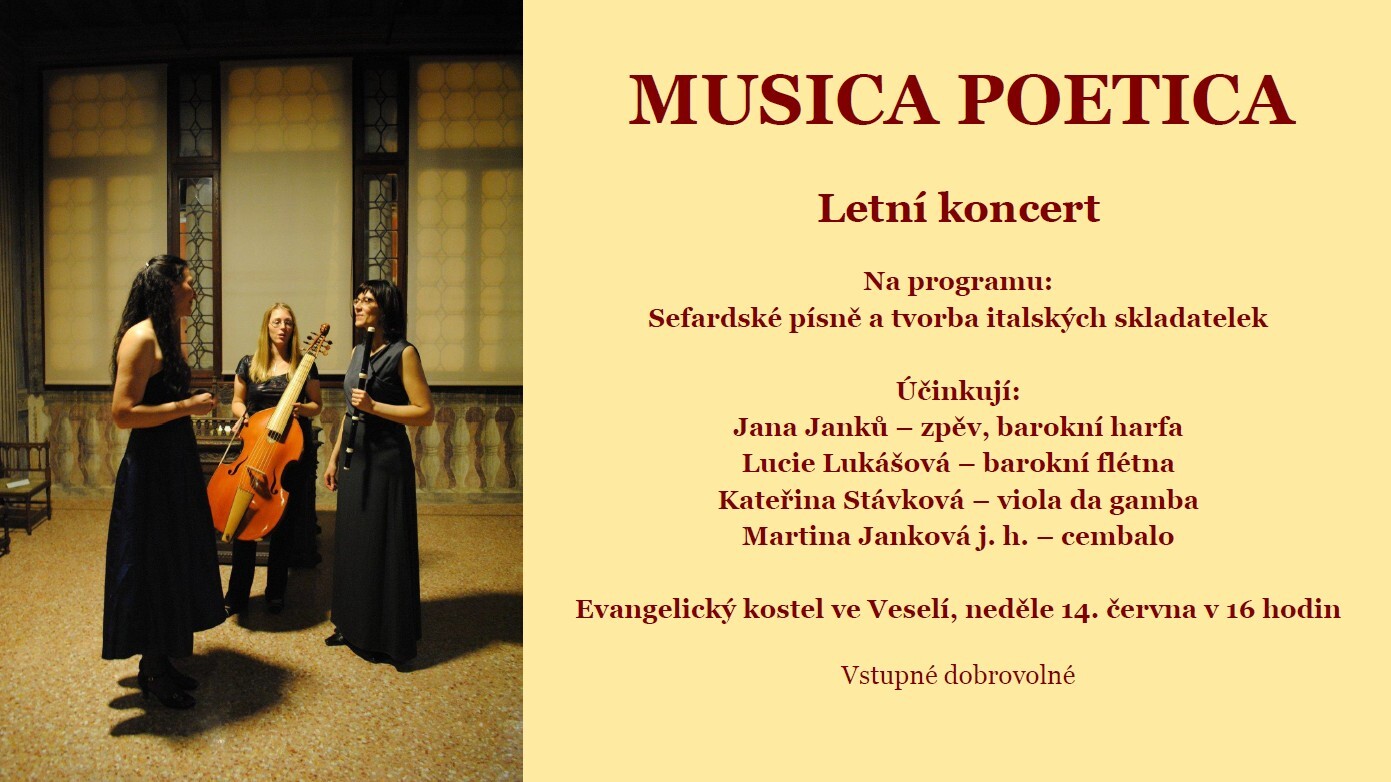 Koncert Musica Poetica plakátek