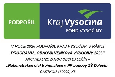 Projekty s podporou Kraje Vysočina