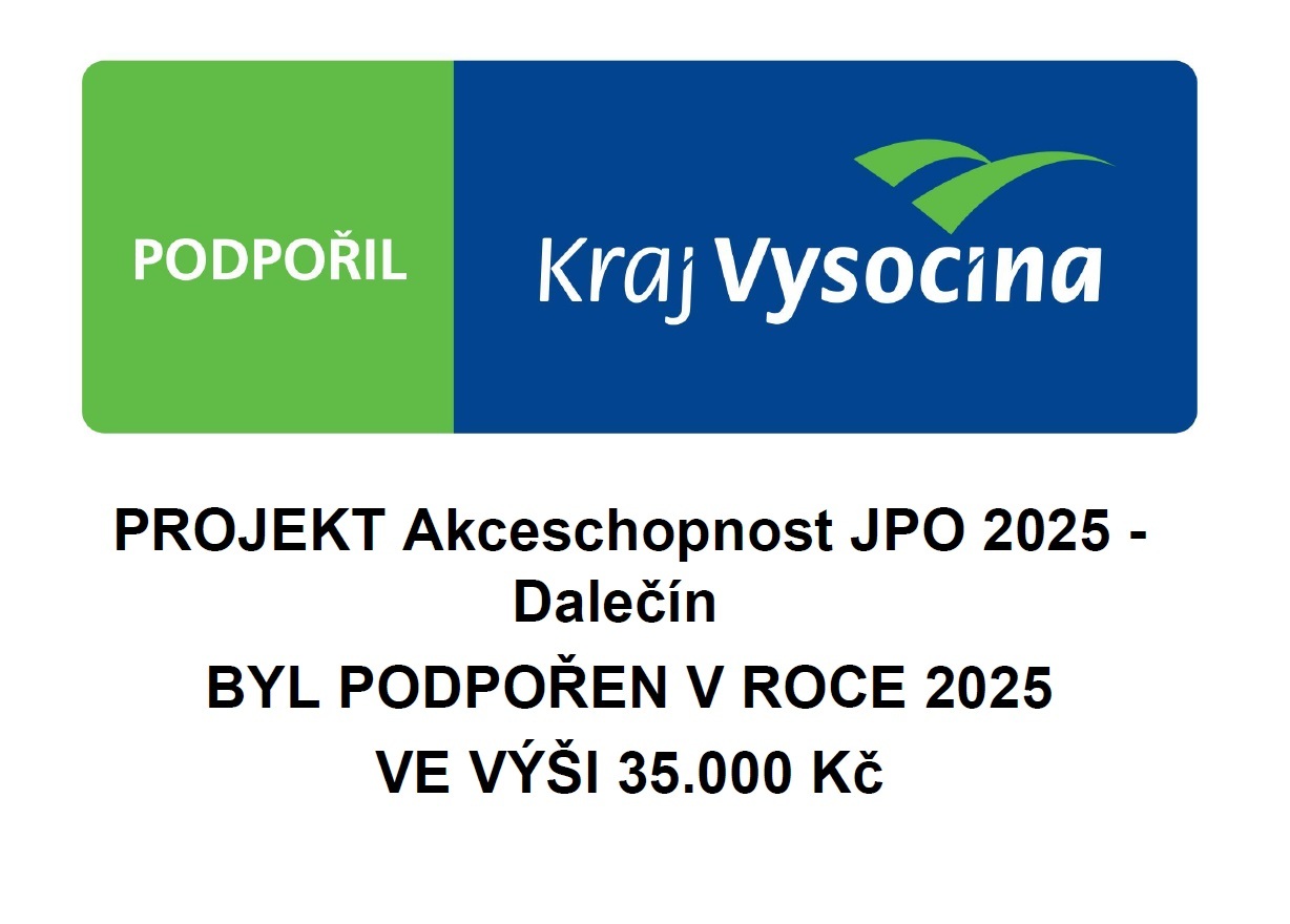 Projekty s podporou Kraje Vysočina hasiči 2025