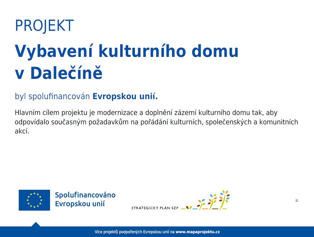 Projekty s podporou Evropské unie publicita KD židle