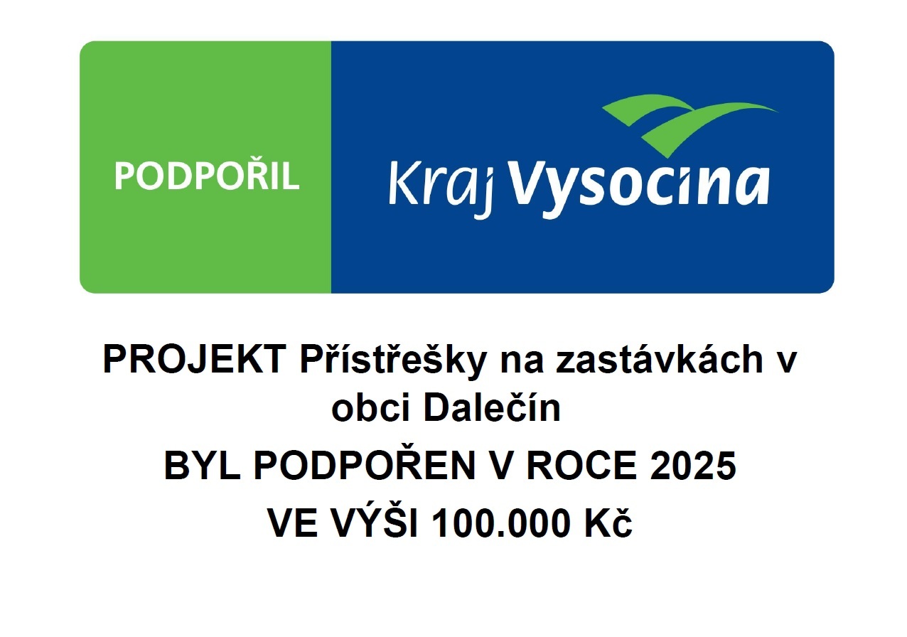 Projekty s podporou Kraje Vysočina publicita zastávky