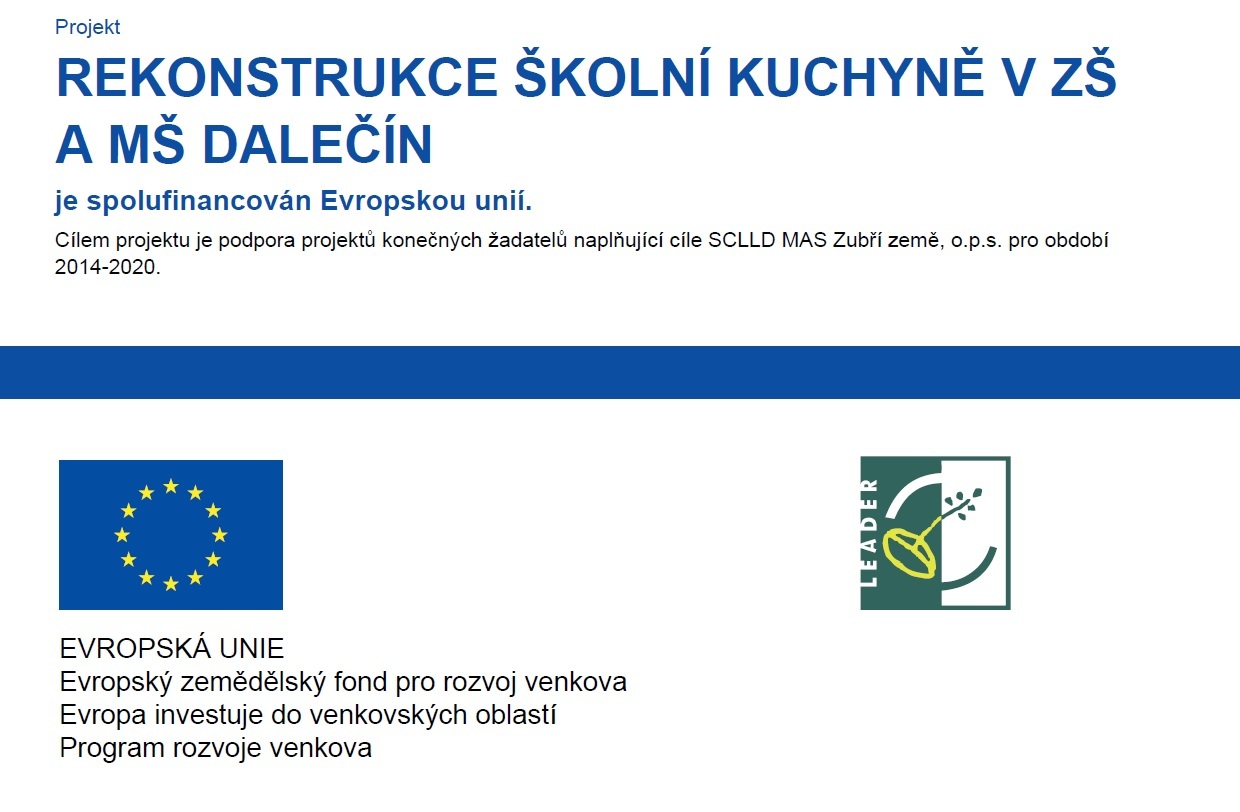 projekt rekonstrukce školní kuchyně