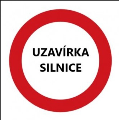 Uzavírka směrem Unčín ilustrační obrázek