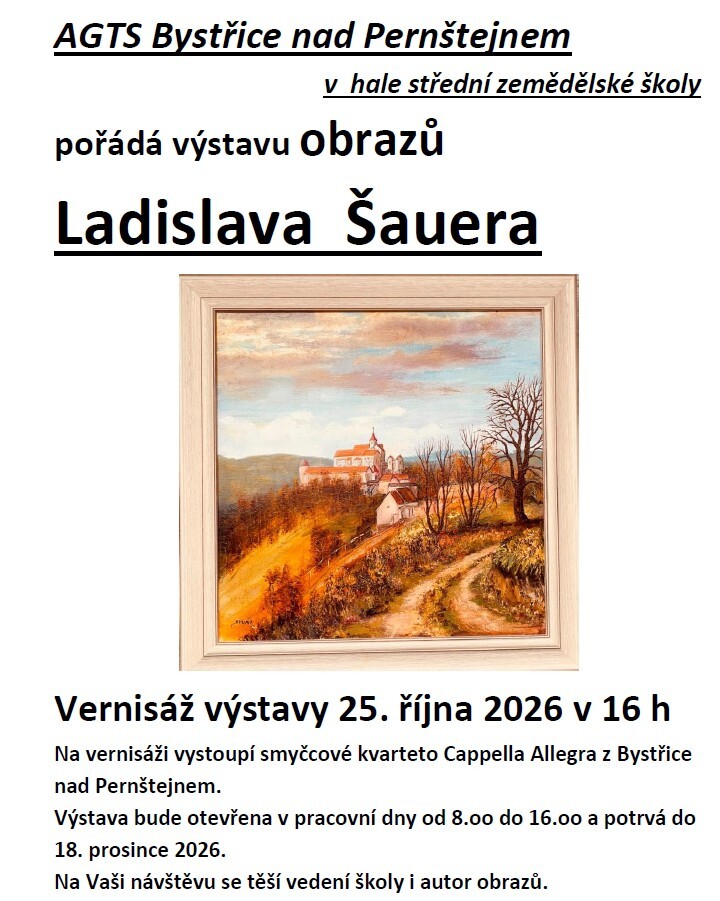 Výstava obrazů - pozvánka - plakátek