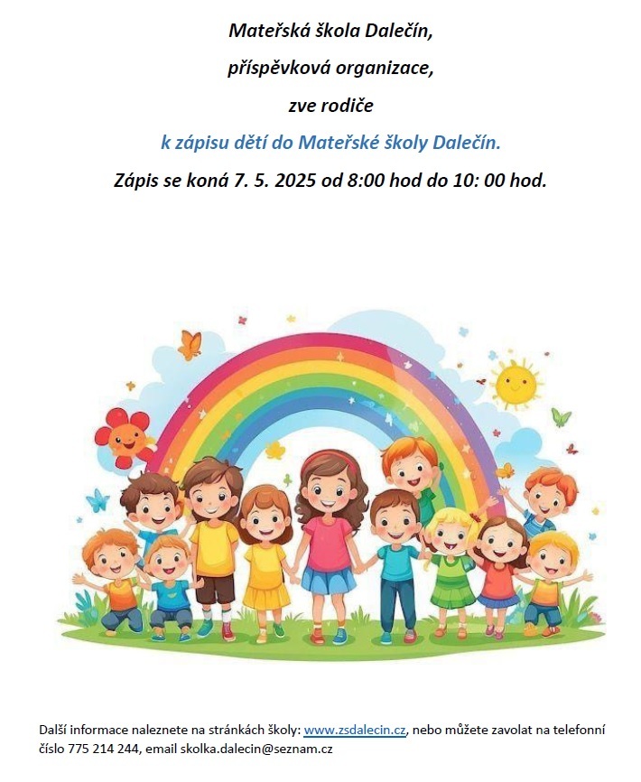 Zápis do MŠ - plakátek